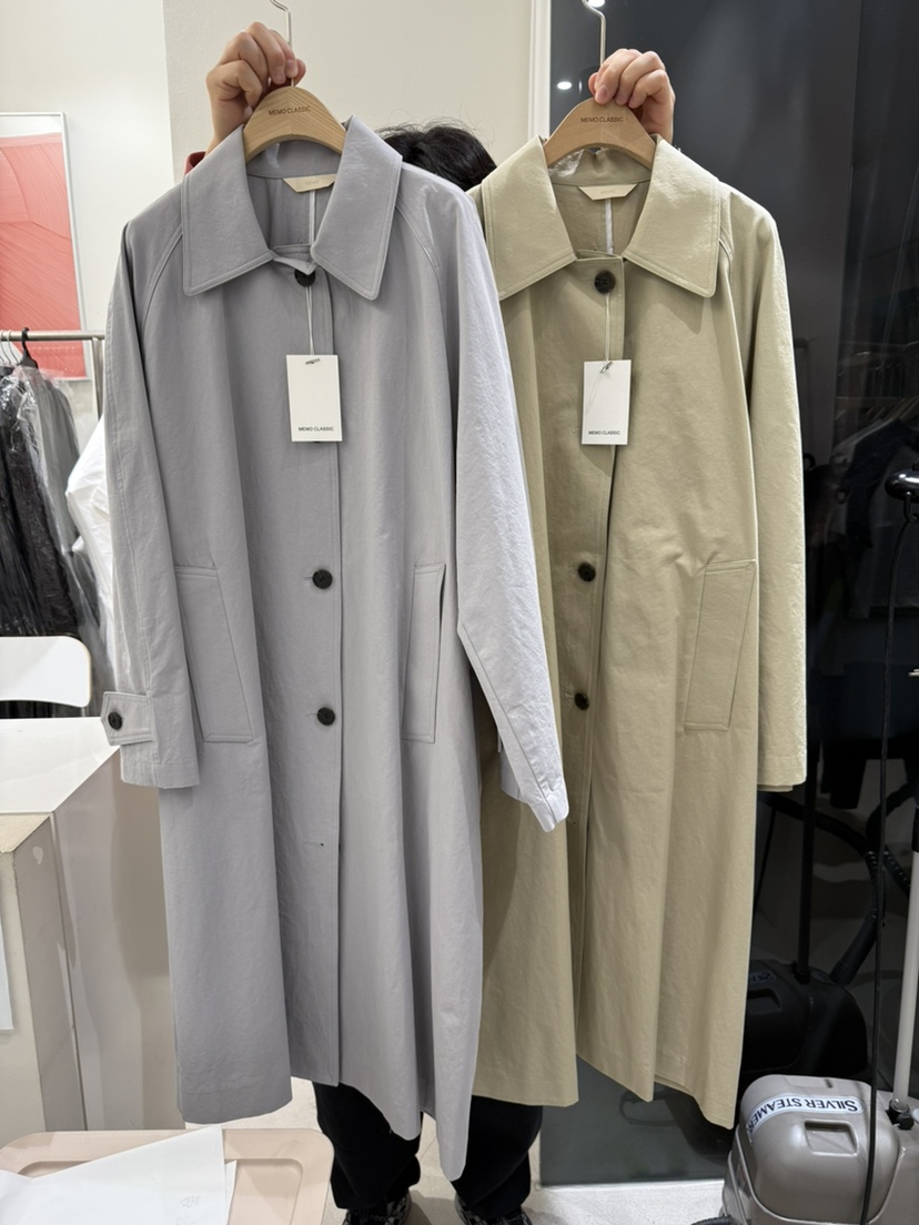 MEMO CLASSIC韓國直郵東大門代購女裝新品真品職業長款風衣MEMO CLASSIC長款風衣