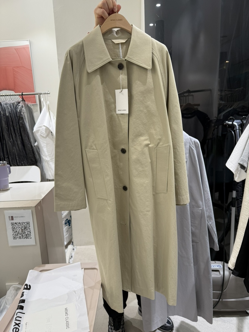 MEMO CLASSIC韓國直郵東大門代購女裝新品真品職業長款風衣MEMO CLASSIC長款風衣圖色2