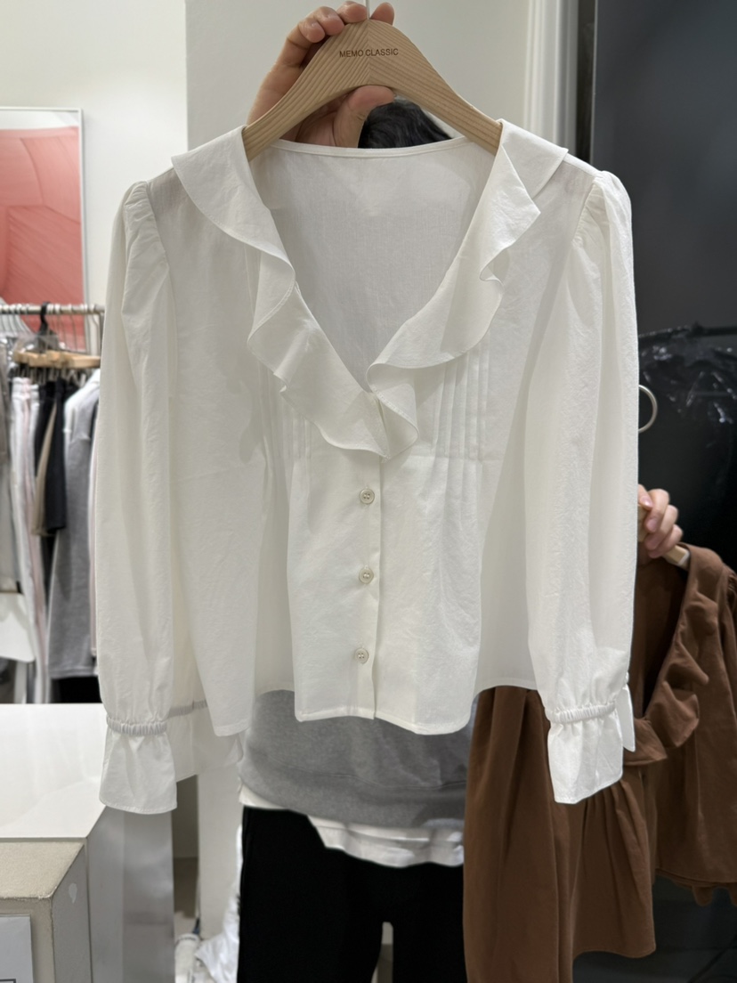 MEMO CLASSIC東大門直郵女裝新品推薦時尚25春夏襯衫蕾絲衫MEMO CLASSIC襯衫/蕾絲衫