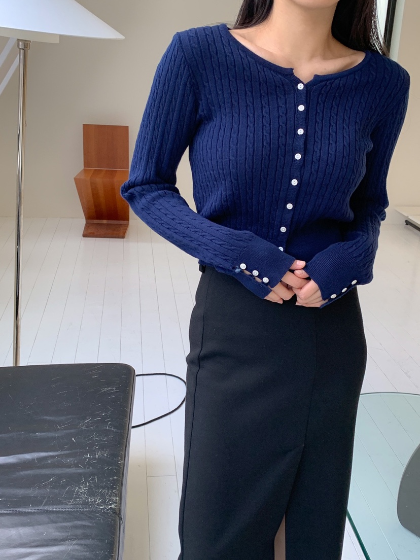 DARLUZ_MI韓國直郵女裝新品熱賣推薦25春夏時尚職業休閑針織衫DARLUZ_MI針織衫