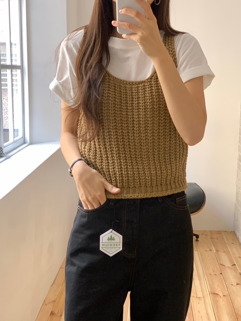 WOOD東大門直郵女裝新品休閑職業熱賣真品25春夏時尚吊帶背心WOOD吊帶/背心