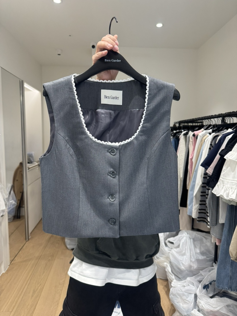 BIEN GARDER東大門直郵女裝新款熱賣25春夏推薦休閑職業馬甲BIEN GARDER馬甲