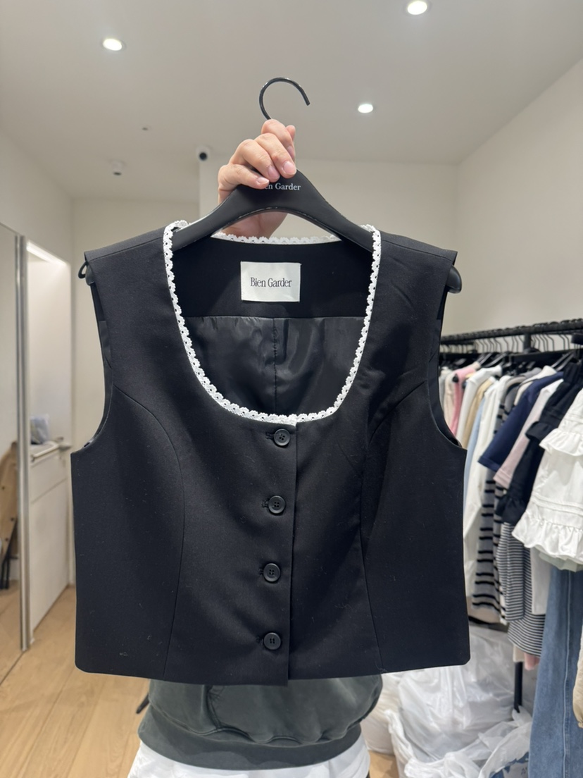 BIEN GARDER東大門直郵女裝新款熱賣25春夏推薦休閑職業馬甲BIEN GARDER馬甲圖色2