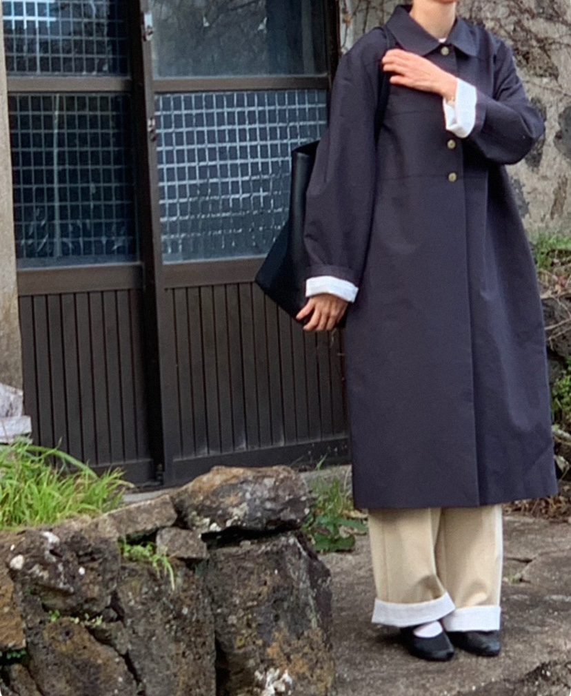 A Flan韓國直郵女裝新品熱賣25春夏職業人氣真品時尚長款風衣AFN/A Flan長款風衣