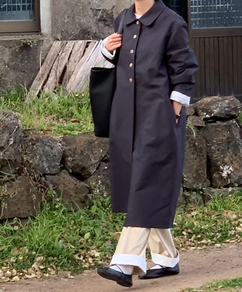 A Flan韓國直郵女裝新品熱賣25春夏職業人氣真品時尚長款風衣AFN/A Flan長款風衣
