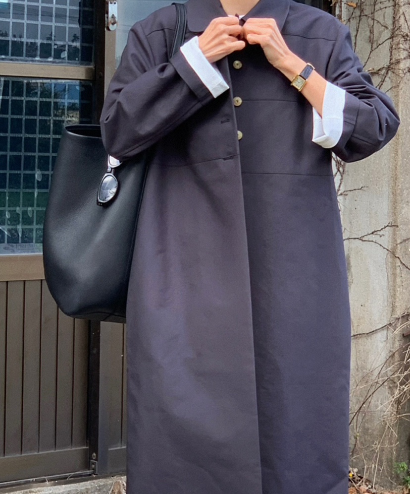 A Flan韓國直郵女裝新品熱賣25春夏職業人氣真品時尚長款風衣AFN/A Flan長款風衣