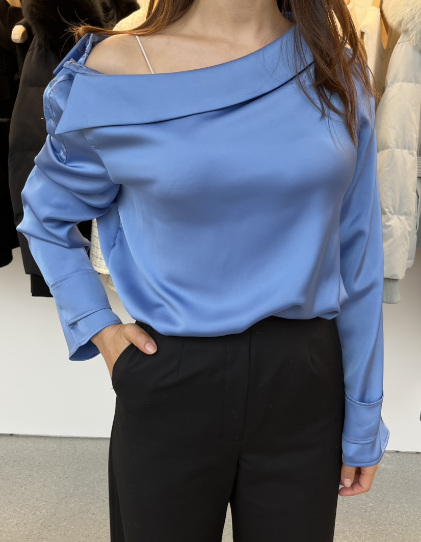 JUJU東大門直郵女裝新款職業時尚熱賣25春夏人氣襯衫蕾絲衫JUJU襯衫/蕾絲衫