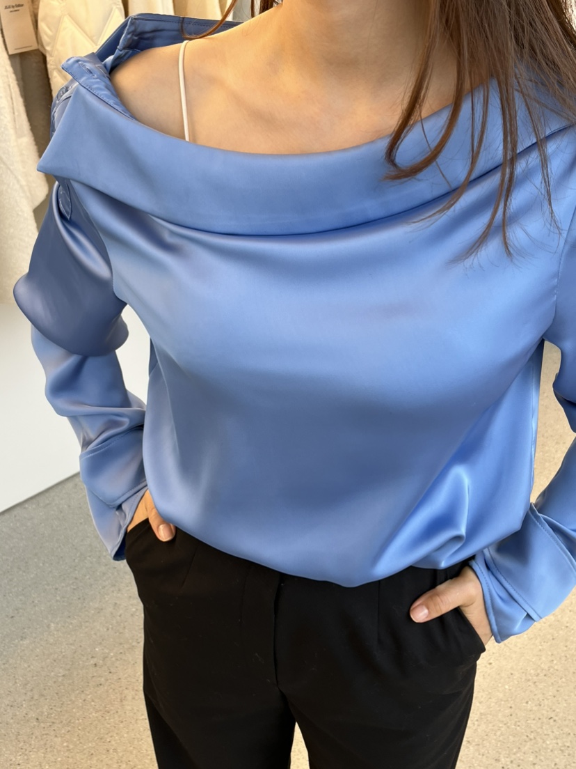 JUJU東大門直郵女裝新款職業時尚熱賣25春夏人氣襯衫蕾絲衫JUJU襯衫/蕾絲衫