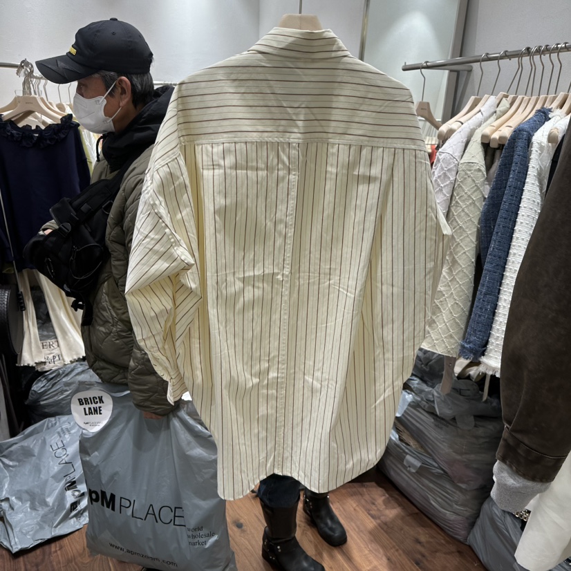 BERTHA韓國直郵女裝新品熱賣休閑25春夏職業襯衫蕾絲衫寬松BERTHA襯衫/蕾絲衫