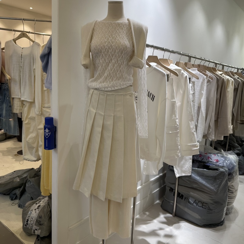 AVECNOUS東大門實拍女裝新品25春夏休閑時尚真品半身裙中短裙AVECNOUS半身裙/中短裙