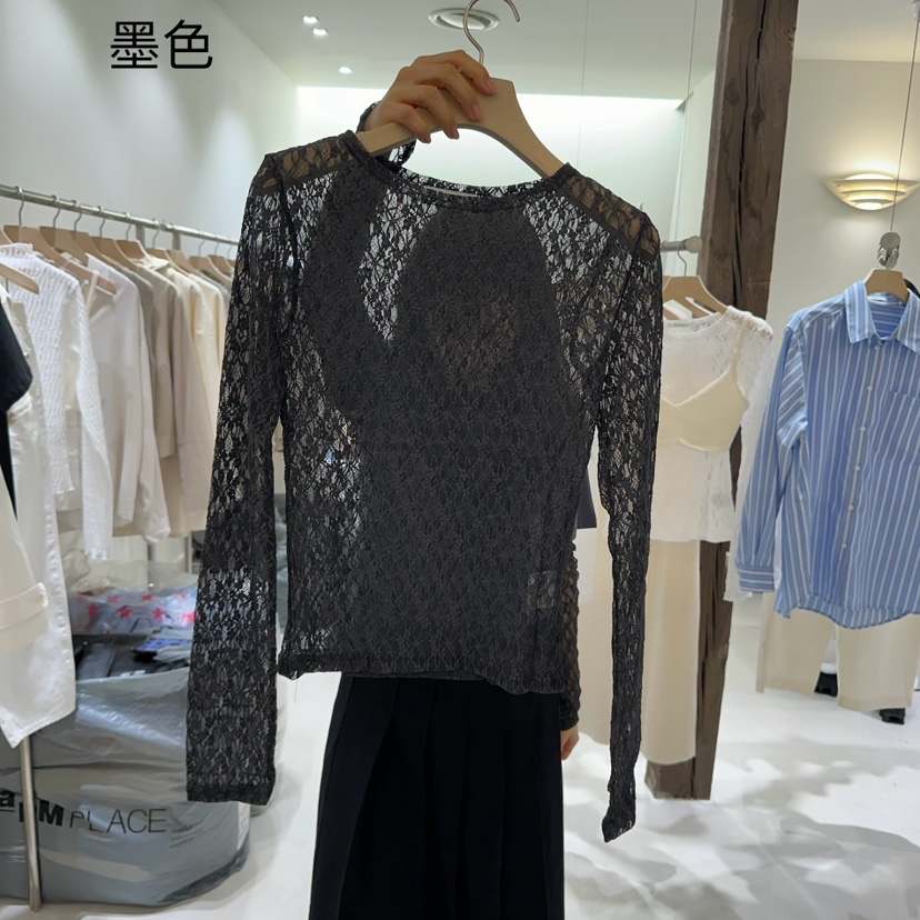 AVECNOUS韓國直郵女裝新品真品25春夏人氣推薦時尚襯衫蕾絲衫AVECNOUS襯衫/蕾絲衫圖色3