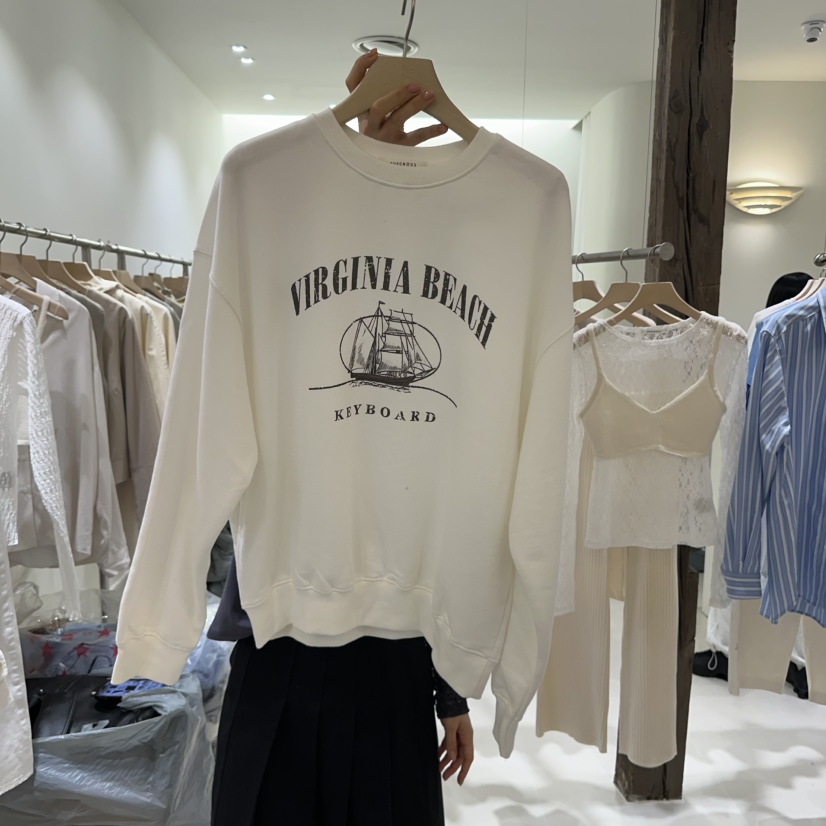 AVECNOUS東大門實拍女士新款熱賣推薦25春夏真品休閑職業衛衣AVECNOUS衛衣圖色3