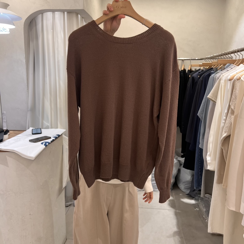 LE VASE韓國代購女裝新品25春夏職業人氣推薦真品休閑毛衣LE VASE毛衣圖色2