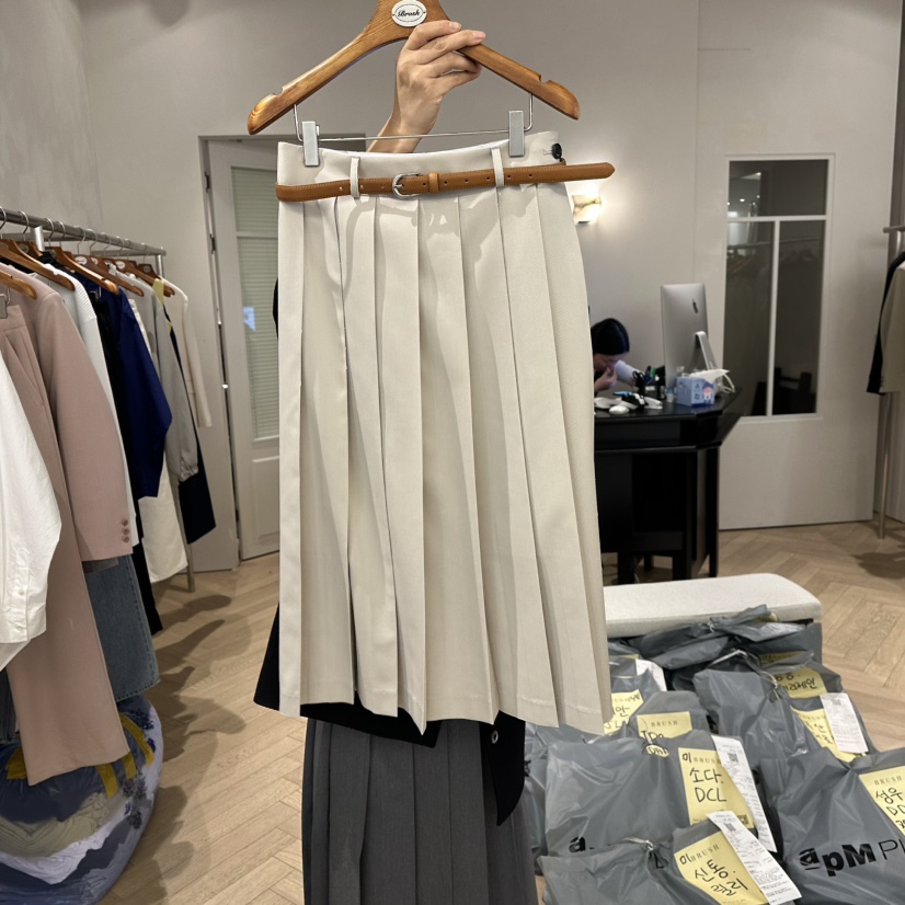 BRUSH-P韓國代購女裝新款25春夏休閑熱賣真品時尚職業長裙BRUSH-P長裙
