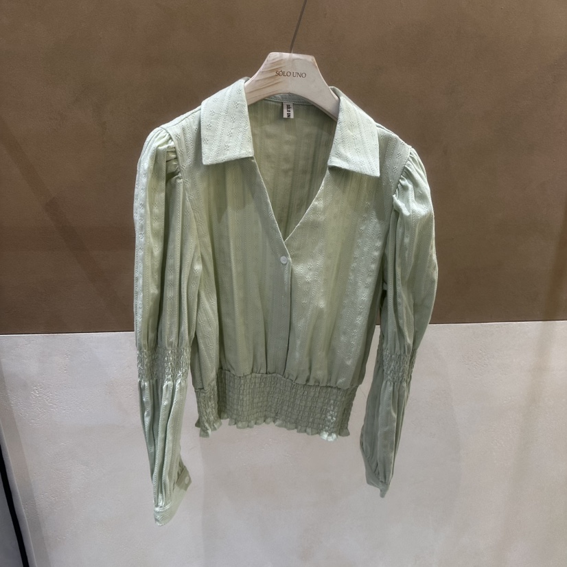 SOLOUNO韓國直郵女士新款職業時尚推薦真品人氣熱賣襯衫蕾絲衫SOLOUNO襯衫/蕾絲衫圖色2