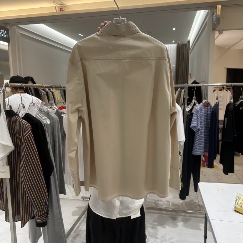 POUCH韓國代購女士新品真品時尚職業休閑25春夏推薦襯衫蕾絲衫POUCH襯衫/蕾絲衫