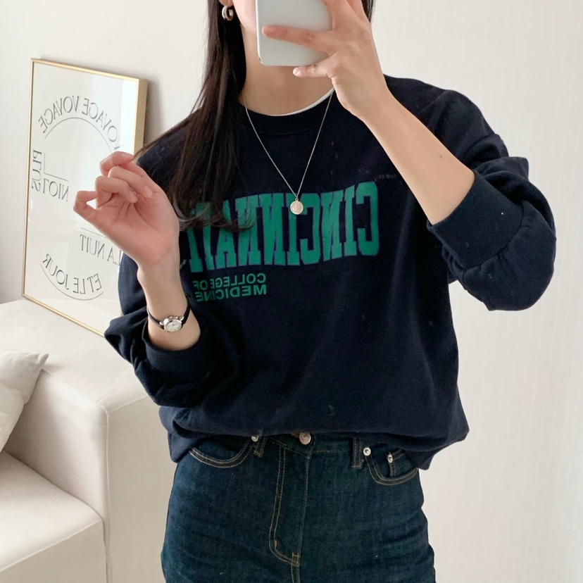 HELLO JINI韓國代購女士新款時尚真品人氣休閑25春夏職業衛衣HELLO JINI衛衣