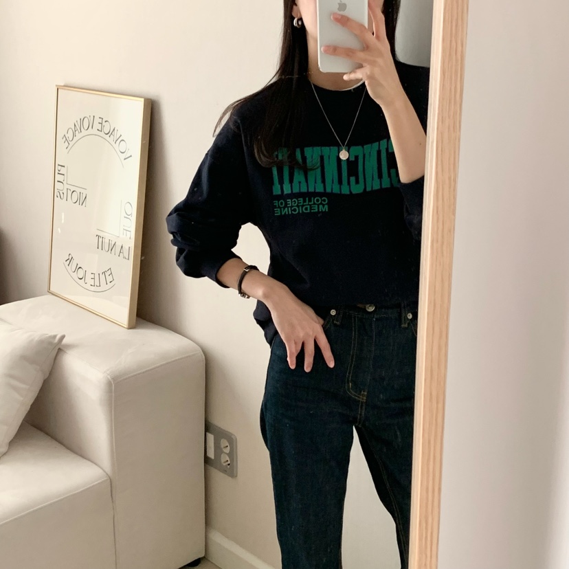 HELLO JINI韓國代購女士新款時尚真品人氣休閑25春夏職業衛衣HELLO JINI衛衣