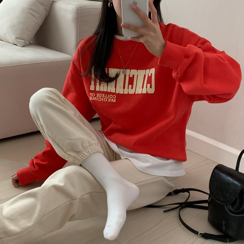 HELLO JINI韓國代購女士新款時尚真品人氣休閑25春夏職業衛衣HELLO JINI衛衣