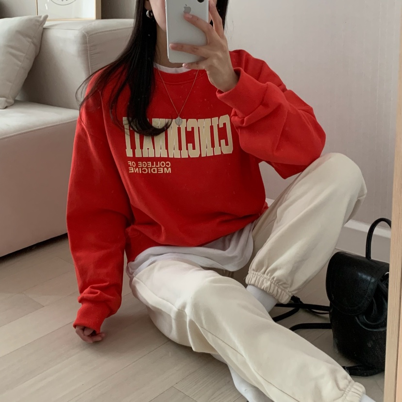 HELLO JINI韓國代購女士新款時尚真品人氣休閑25春夏職業衛衣HELLO JINI衛衣