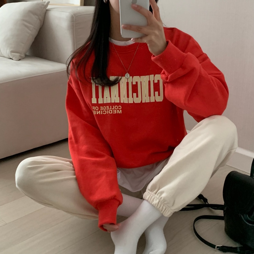 HELLO JINI韓國代購女士新款時尚真品人氣休閑25春夏職業衛衣HELLO JINI衛衣