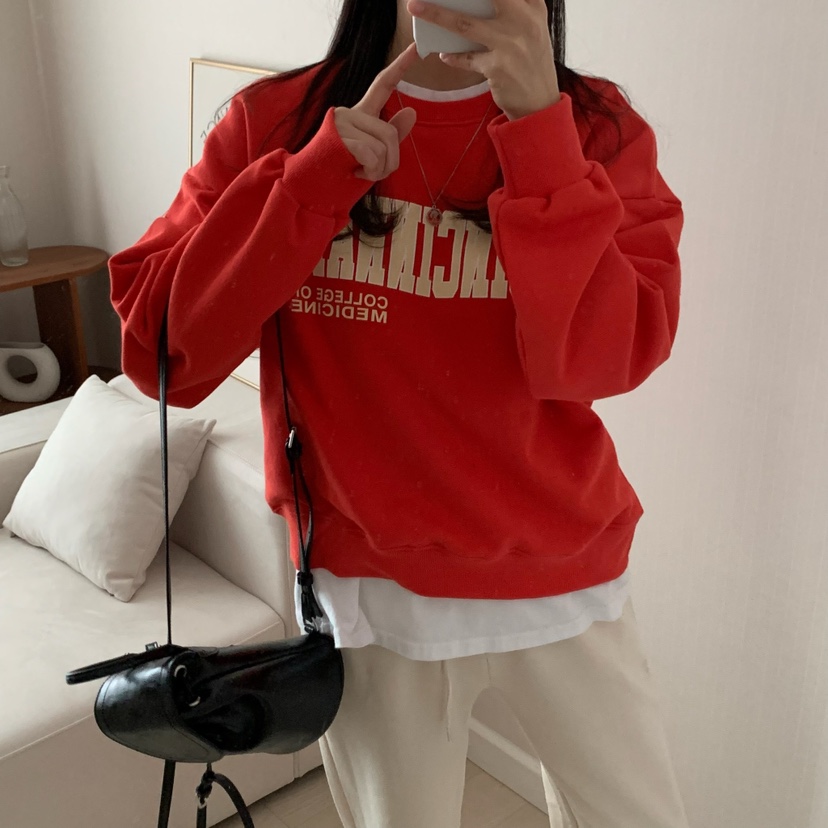 HELLO JINI韓國代購女士新款時尚真品人氣休閑25春夏職業衛衣HELLO JINI衛衣