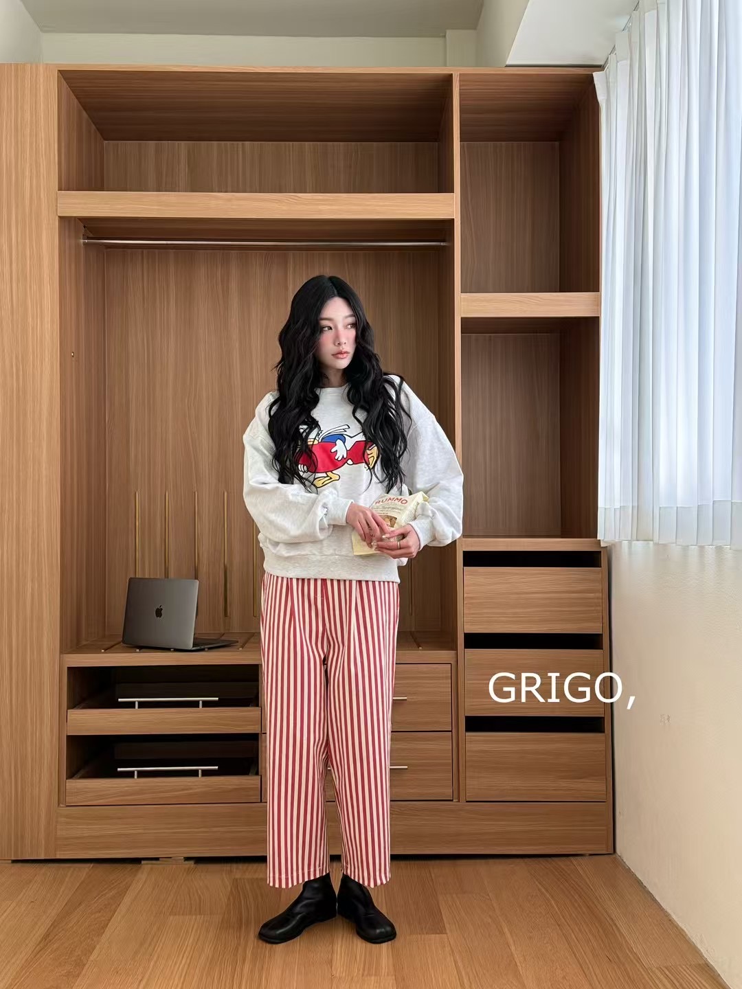 GRIGO東大門實拍女士新品熱賣時尚真品人氣25春夏休閑休閑褲GRIGO休閑褲