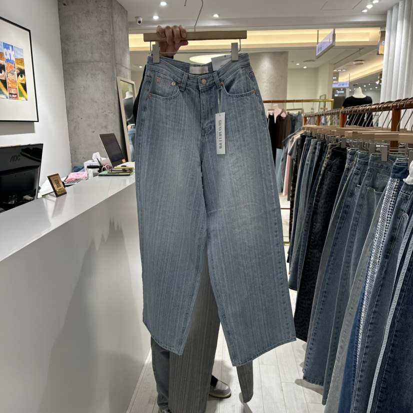 GRAYMELLOW直郵韓國代購女裝新款25春夏真品職業熱賣牛仔褲GRAYMELLOW牛仔褲