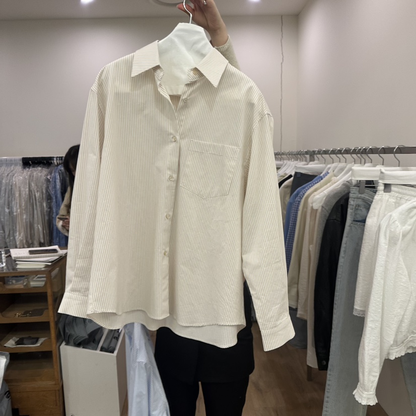 AGO韓國直郵東大門代購女裝新款25春夏人氣真品時尚襯衫蕾絲衫AGO襯衫/蕾絲衫圖色2