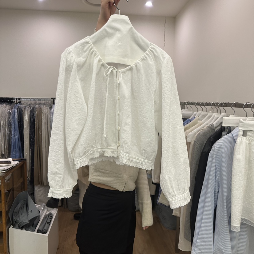 AGO直郵韓國代購女裝新品休閑熱賣職業真品時尚推薦襯衫蕾絲衫AGO襯衫/蕾絲衫