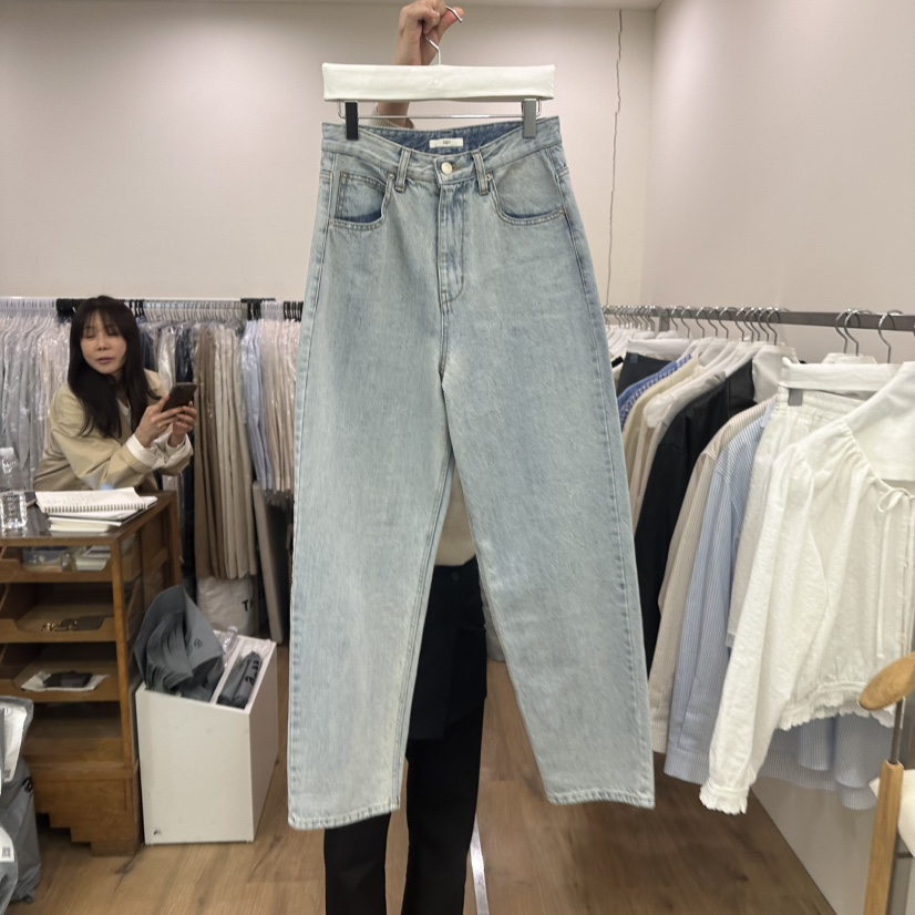 AGO韓國直郵東大門代購女裝新品人氣休閑25春夏熱賣職業牛仔褲AGO牛仔褲圖色1