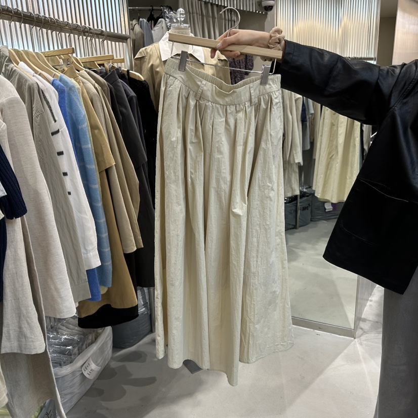 ALEGRE韓國直郵東大門實拍女裝新款25春夏休閑人氣長裙連帽ALEGRE長裙圖色1