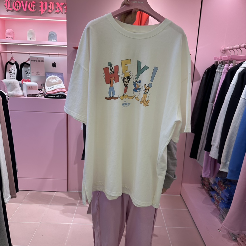 LOVE PINK直郵韓國代購女裝新品推薦熱賣人氣真品休閑職業T恤LOVE PINKT恤圖色2