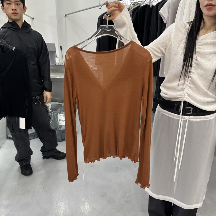 PAVEL韓國直郵東大門代購女裝新品熱賣職業真品推薦長袖T恤PAVEL長袖T恤