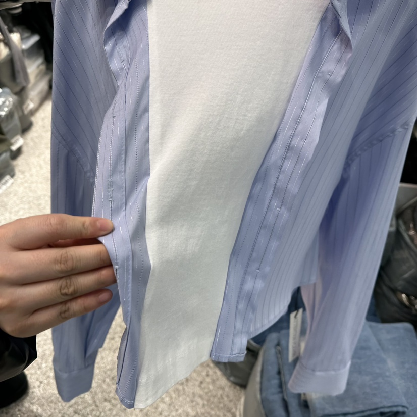 ATPZ韓國直郵女裝新品25春夏熱賣人氣襯衫蕾絲衫假兩件短款ATTENTION PLEAES襯衫/蕾絲衫