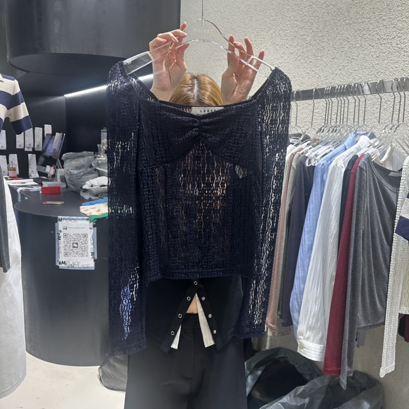 LESSEN韓國直郵女裝新款職業人氣真品時尚推薦25春夏襯衫蕾絲衫LESSEN襯衫/蕾絲衫圖色2