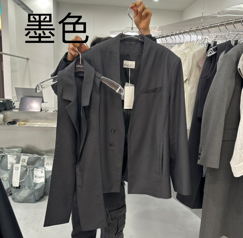PAVEL韓國直郵東大門代購女裝新品25春夏熱賣休閑職業時尚夾克PAVEL夾克圖色2