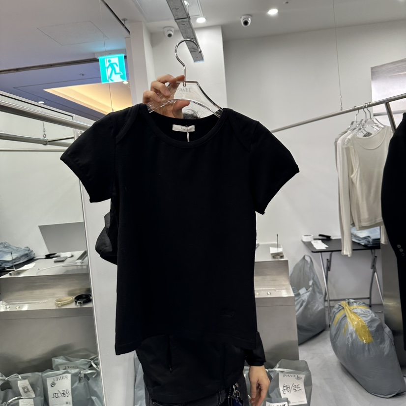 PAVEL直郵韓國代購女裝新品25春夏職業熱賣人氣真品休閑T恤PAVELT恤圖色2