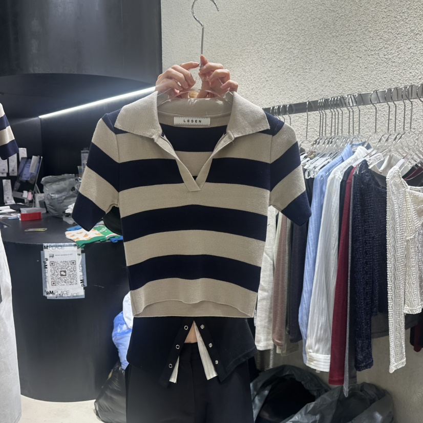 LESSEN韓國直郵東大門代購女裝新款25春夏真品熱賣職業時尚T恤LESSENT恤圖色2