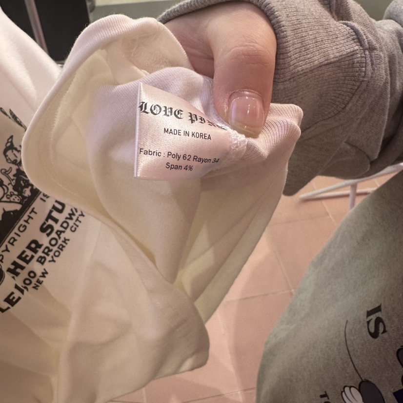 LOVE PINK韓國直郵女裝新品熱賣真品人氣職業推薦25春夏長袖T恤LOVE PINK長袖T恤