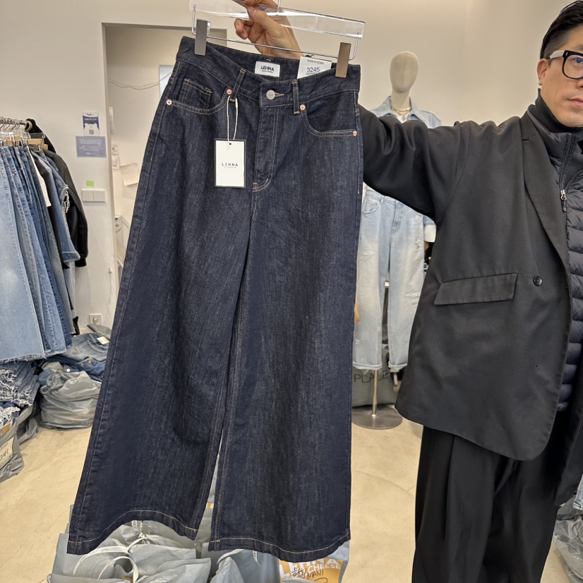 LEHNA韓國直郵女裝新品真品推薦熱賣休閑時尚職業人氣牛仔褲LEHNA牛仔褲