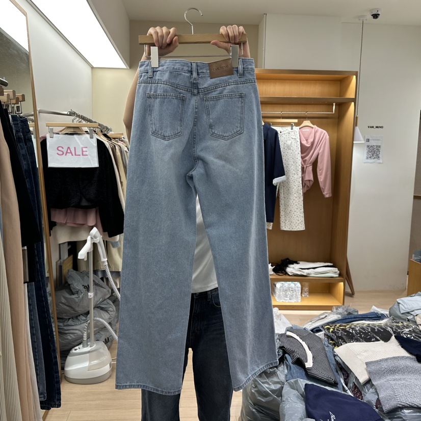 VAN NUVO韓國直郵女裝新品人氣時尚熱賣休閑25春夏牛仔褲長款VAN NUVO牛仔褲