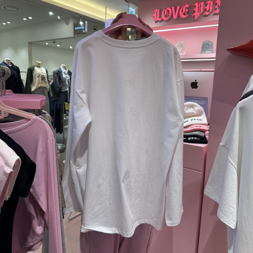 LOVE PINK直郵韓國代購女裝新款時尚休閑真品推薦熱賣長袖T恤LOVE PINK長袖T恤
