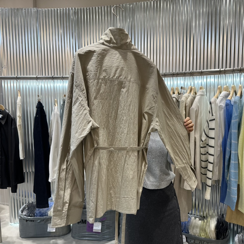 ALEGRE韓國直郵女裝新品熱賣人氣真品25春夏夾克含腰繩腰帶ALEGRE夾克
