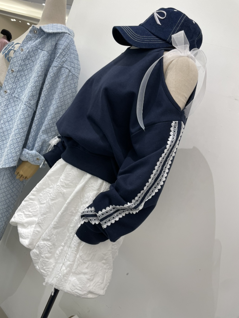 A.CES韓國直郵東大門實拍女裝新品時尚25春夏真品職業衛衣A.CES衛衣