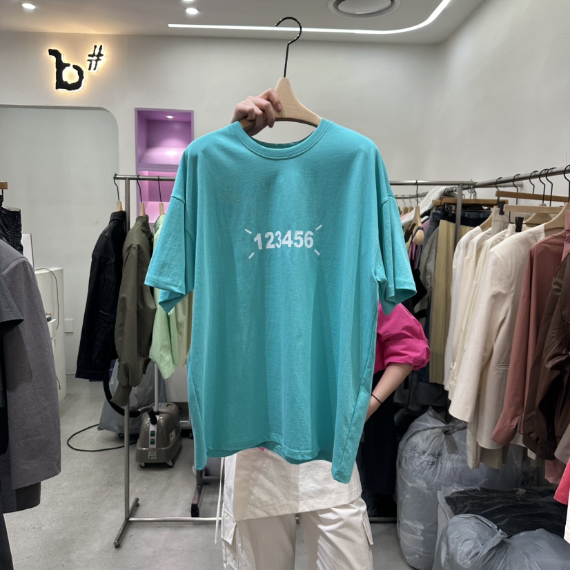 BISHOP韓國直郵東大門代購女裝新款熱賣休閑職業25春夏推薦T恤b#/BISHOPT恤圖色3