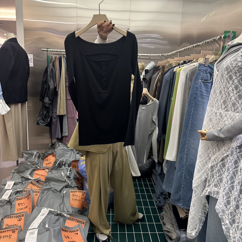BABYTOUCH直郵韓國代購女裝新品休閑職業熱賣真品人氣長袖T恤BABYTOUCH長袖T恤