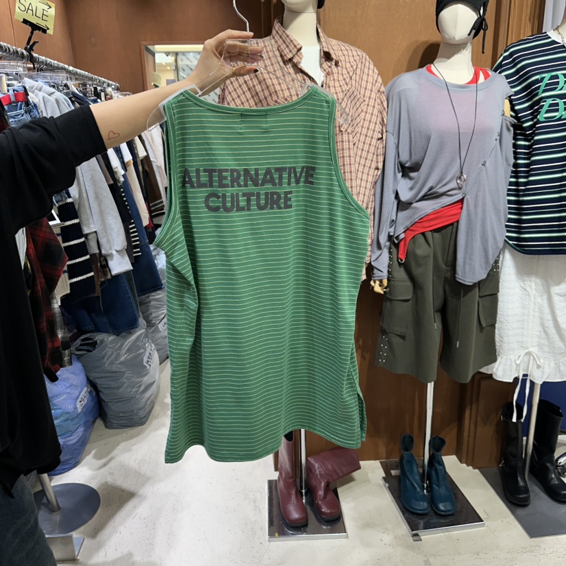 AMOUR直郵韓國代購女裝新品時尚推薦休閑熱賣人氣25春夏吊帶背心AMOUR吊帶/背心