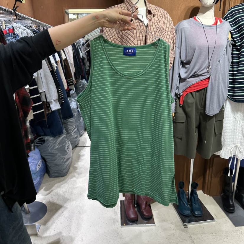 AMOUR直郵韓國代購女裝新品時尚推薦休閑熱賣人氣25春夏吊帶背心AMOUR吊帶/背心