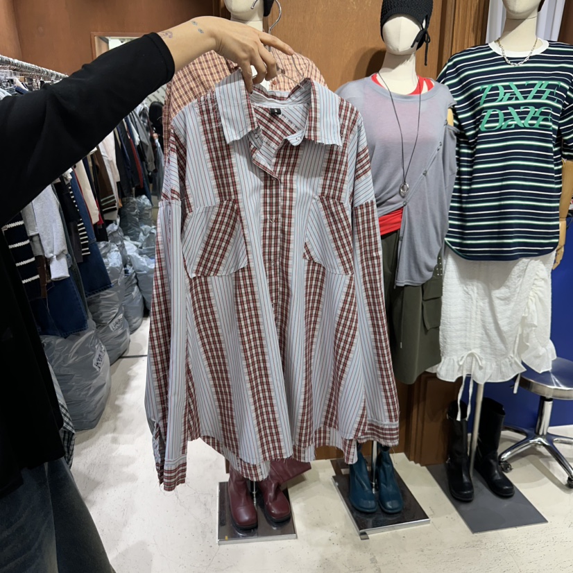 AMOUR韓國直郵東大門實拍女裝新品熱賣25春夏推薦襯衫蕾絲衫AMOUR襯衫/蕾絲衫圖色2